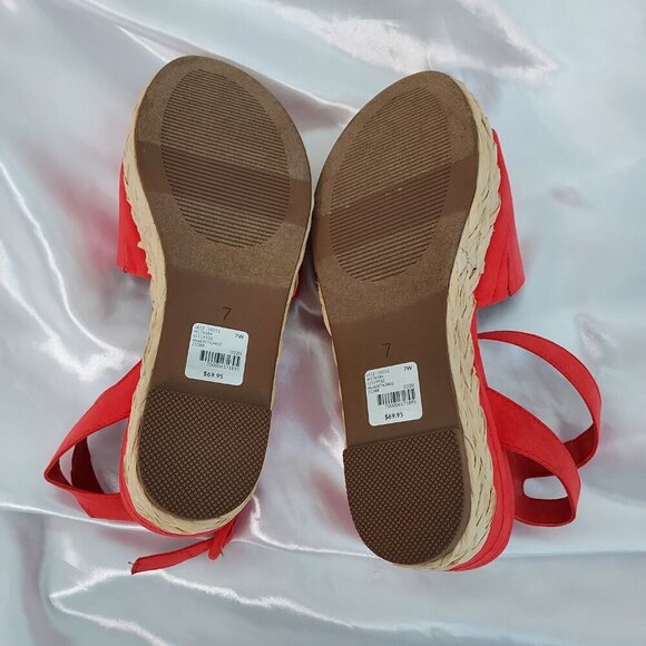 Lane Bryant Pink Dream Cloud Espadrille Platform Sandals NWT Size 7W - Picture 8 of 8